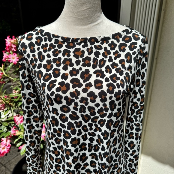 MICHAEL KORS. Leopard-Print Shift Dress.  Ultra-elegant Silhouette. Size… - Picture 4 of 8